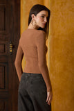 AGILITÀ - Blusa Ziper Manga Longa Camel