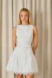FABULOUS AGILITÀ - Vestido Curto Daisy Renda OFF White