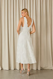 FABULOUS AGILITÀ - Vestido Midi Luciana Renda OFF White
