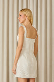 FABULOUS AGILITÀ - Vestido Curto Isis Decote Quadrado OFF White