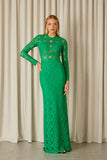 FABULOUS AGILITÀ - Vestido Longo Renata Guipir Green
