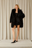 FABULOUS AGILITÀ - Vestido Curto Charlotte Flores Barra Preto