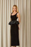 FABULOUS AGILITÀ - Vestido Midi Pamela Veludo Preto
