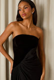 FABULOUS AGILITÀ - Vestido Longo Maju Veludo Preto