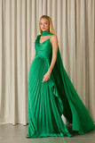 FABULOUS AGILITÀ - Vestido Longo Cecilia Plissado Green