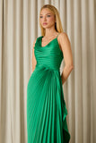 FABULOUS AGILITÀ - Vestido Longo Cecilia Plissado Green