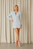 FABULOUS AGILITÀ - Vestido Curto Leticia Tweed Baby Blue