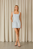 FABULOUS AGILITÀ - Vestido Curto Leona Tweed Baby Blue