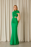FABULOUS AGILITÀ - Vestido Longo Dany Drapeado Green