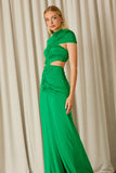 FABULOUS AGILITÀ - Vestido Longo Dany Drapeado Green