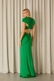 FABULOUS AGILITÀ - Vestido Longo Dany Drapeado Green
