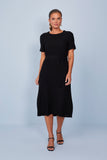 SCALON - Vestido Viscose Midi Preto