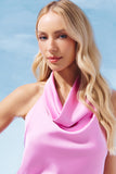 AGILITÀ - Blusa Frente Unica Decote Degage Rosa Estrela