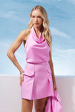 AGILITÀ - Blusa Frente Unica Decote Degage Rosa Estrela