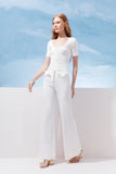 AGILITÀ - Calça Bolso Laço OFF White- Verão 27