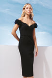 AGILITÀ - Vestido Midi Alça Frufru Preto - Verão 27