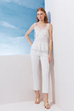 AGILITÀ - Blusa Renda Alça Ponteira OFF White - Verão 27