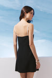 AGILITÀ - Vestido Curto Decote Pesponto e Laço Reto OFF White
