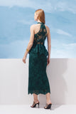 AGILITÀ - Vestido Midi Renda C/ Basque Verde - Verão 27