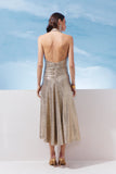 AGILITÀ - Vestido Midi Tule Gold Ouro - Verão 27