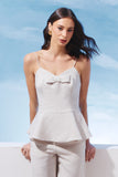 AGILITÀ - Blusa Basque Laço Decote Perola - Verão 27