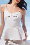 AGILITÀ - Blusa Basque Laço Decote Perola - Verão 27