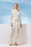 AGILITÀ - Jaqueta Cropped Renda Bolsos OFF White