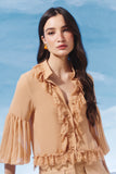 AGILITÀ - Camisa Mix Renda Areia - Verão 27