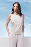 AGILITÀ - Blusa Detalhe Metal Costas Perola - Verão 27
