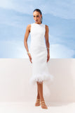 AGILITÀ - Vestido Midi Barra Boa OFF White - Verão 27