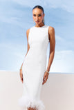 AGILITÀ - Vestido Midi Barra Boa OFF White - Verão 27
