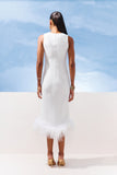 AGILITÀ - Vestido Midi Barra Boa OFF White - Verão 27