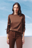 AGILITÀ - Blusa Degage Costas Duna Marrom - Verão 27