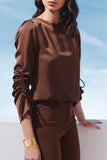 AGILITÀ - Blusa Degage Costas Duna Marrom - Verão 27