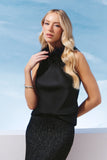 AGILITÀ - Blusa Cetime Decote Boa Preto - Verão 27