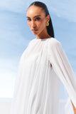 AGILITÀ - Vestido Midi Capa Babado Nuvem OFF White - Verão 27