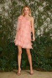 FABULOUS AGILITÀ - Vestido Curto Jade Babados Rosa Palm Beach - Verão 27