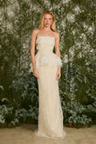 FABULOUS AGILITÀ - Vestido Longo Paulaa Aniversario Vincente Creme