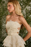 FABULOUS AGILITÀ - Vestido Longo Paulaa Aniversario Vincente Creme