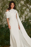AGILITÀ - Vestido Longo Isabelle Cetim OFF White - Verão 27
