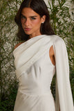 AGILITÀ - Vestido Longo Isabelle Cetim OFF White - Verão 27