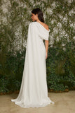 AGILITÀ - Vestido Longo Isabelle Cetim OFF White - Verão 27