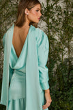 FABULOUS AGILITÀ - Vestido Longo Diana Gola Alta Azul Sandenha - Verão 27