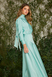 FABULOUS AGILITÀ - Vestido Longo Diana Gola Alta Azul Sandenha - Verão 27
