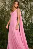 FABULOUS AGILITÀ - Vestido Longo Izabel Drapeado Rosa Bubble - Verão 27