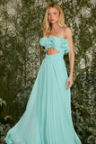 FABULOUS AGILITÀ - Vestido Longo Isabela Babado Azul - Verão 27