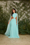 FABULOUS AGILITÀ - Vestido Longo Bianca Capa Azul Sardenha - Verão 27