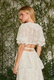 FABULOUS AGILITÀ - Top Beatrice Babados OFF White - Verão 27