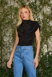 FABULOUS AGILITÀ - Blusa Eva Drapeada Preto - Verão 27