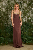 FABULOUS AGILITÀ - Vestido Longo Melissa Bordado Coffee